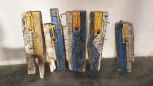 Abstract wooden sculptures